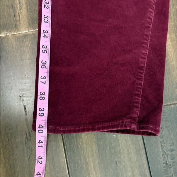 Plus Sz 22W Kut from the Kloth Maroon Burgundy Corduroy Pants High Waist Rise - Picture 4 of 9